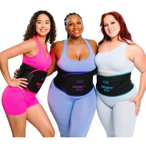 Infintiy Sweat Belt‎ 1.0 Bright Purple Black L/XL & Wash Bag Work Out Belt Lift